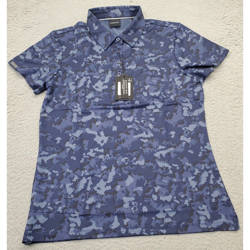 Dunning Polo‎ Shirt Womens Medium Multi Camo Cool Max Golf Performance D2S25K161
